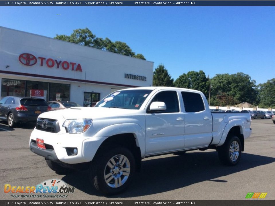 2012 Toyota Tacoma V6 SR5 Double Cab 4x4 Super White / Graphite Photo #1