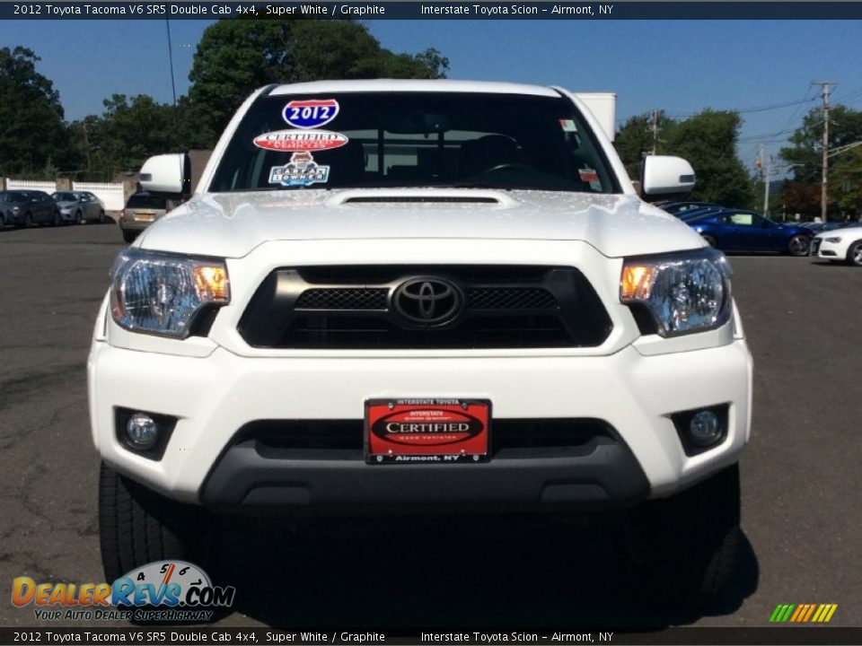 2012 Toyota Tacoma V6 SR5 Double Cab 4x4 Super White / Graphite Photo #2