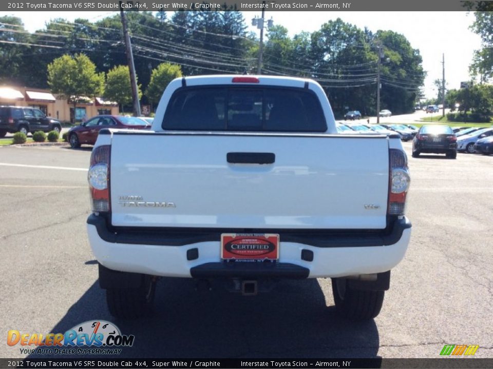 2012 Toyota Tacoma V6 SR5 Double Cab 4x4 Super White / Graphite Photo #5