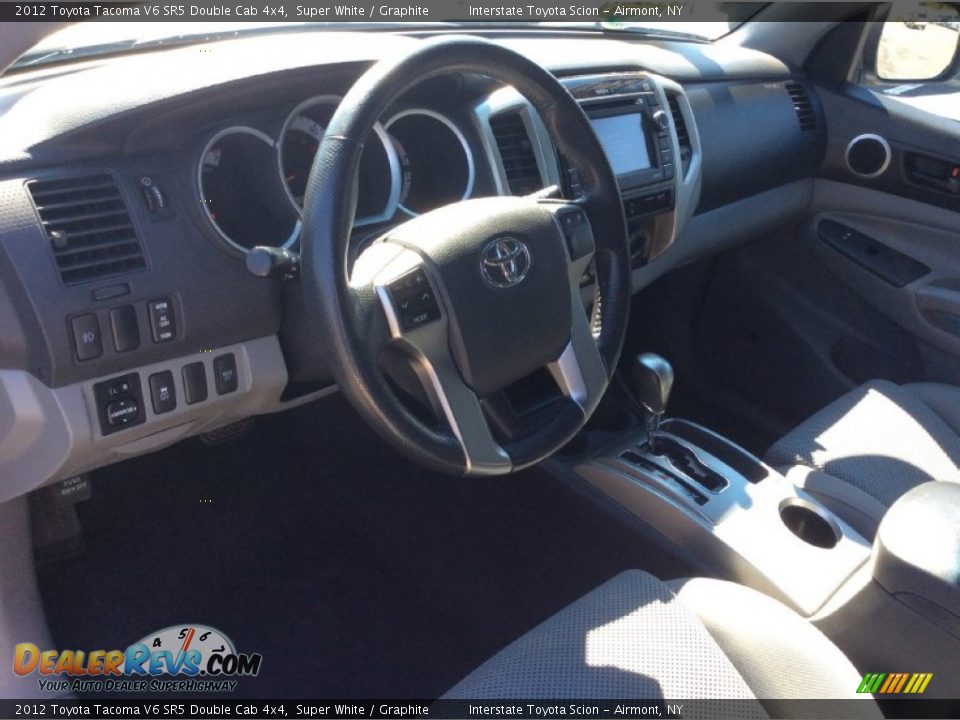 2012 Toyota Tacoma V6 SR5 Double Cab 4x4 Super White / Graphite Photo #9