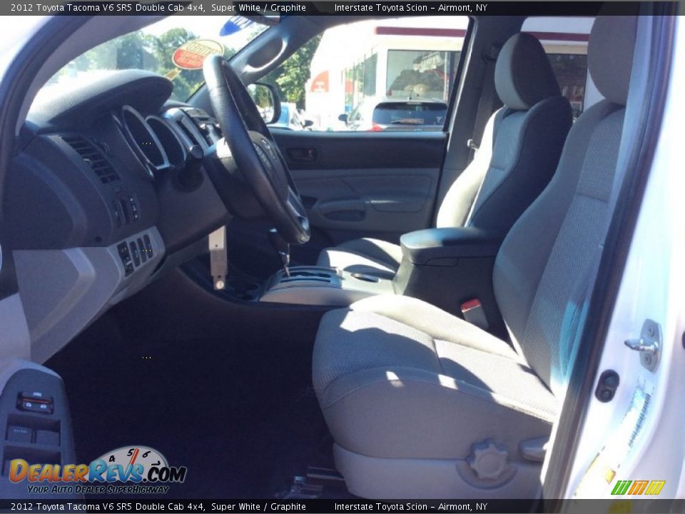 2012 Toyota Tacoma V6 SR5 Double Cab 4x4 Super White / Graphite Photo #10
