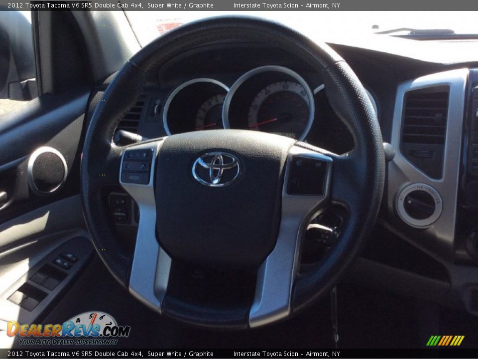 2012 Toyota Tacoma V6 SR5 Double Cab 4x4 Super White / Graphite Photo #12