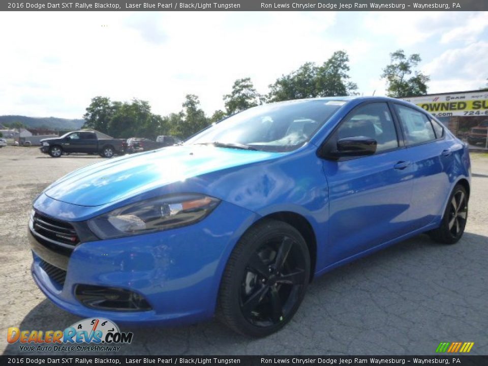 2016 Dodge Dart SXT Rallye Blacktop Laser Blue Pearl / Black/Light Tungsten Photo #1