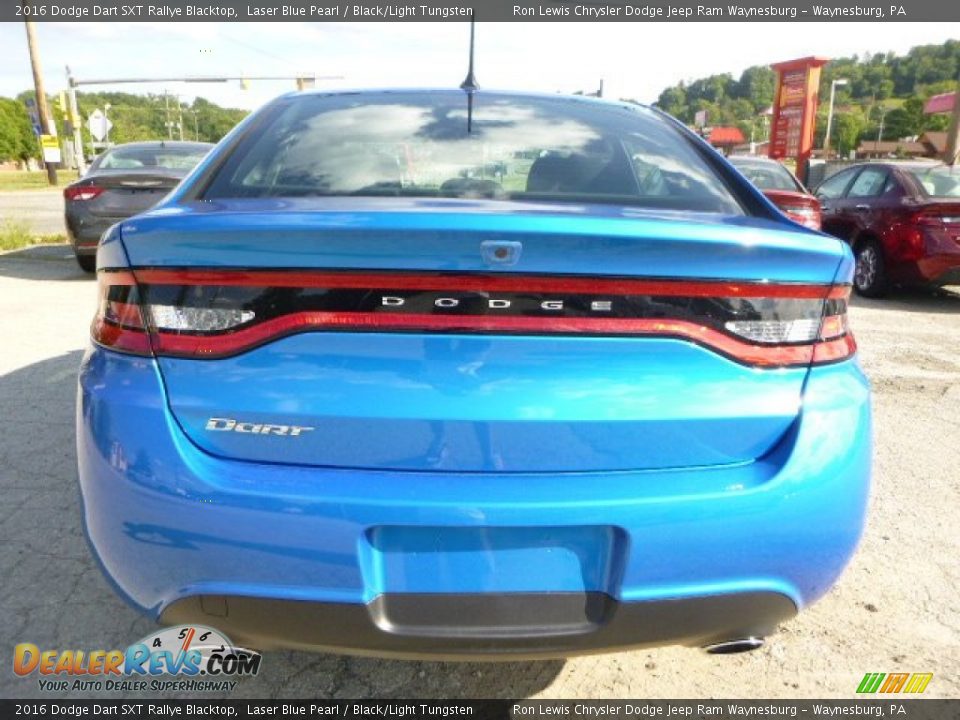 2016 Dodge Dart SXT Rallye Blacktop Laser Blue Pearl / Black/Light Tungsten Photo #5