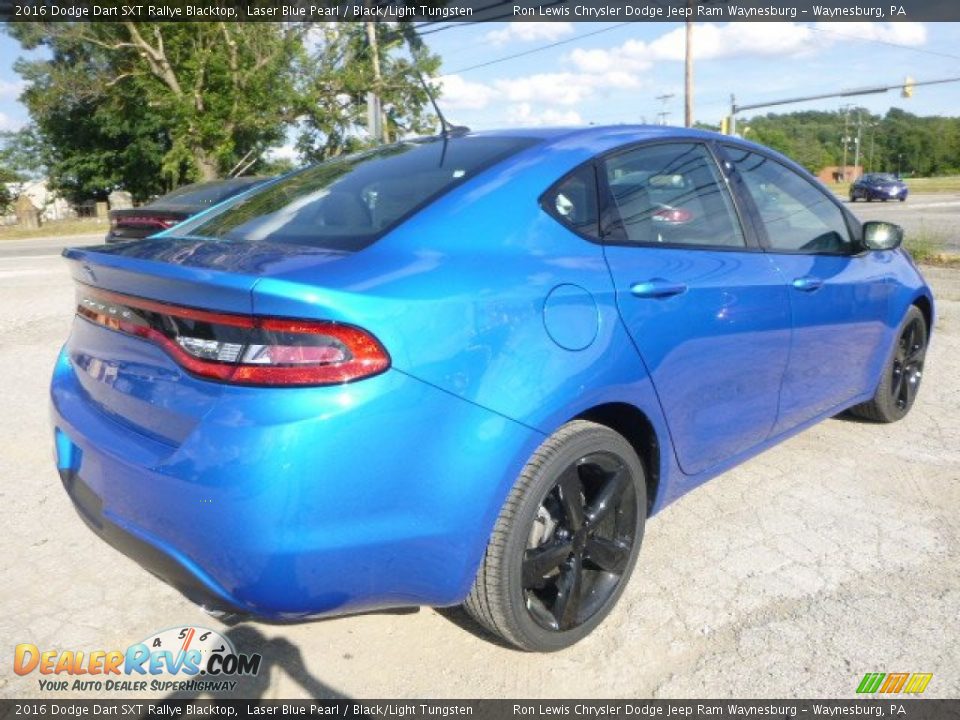 2016 Dodge Dart SXT Rallye Blacktop Laser Blue Pearl / Black/Light Tungsten Photo #6