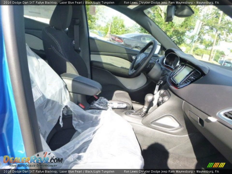 2016 Dodge Dart SXT Rallye Blacktop Laser Blue Pearl / Black/Light Tungsten Photo #9