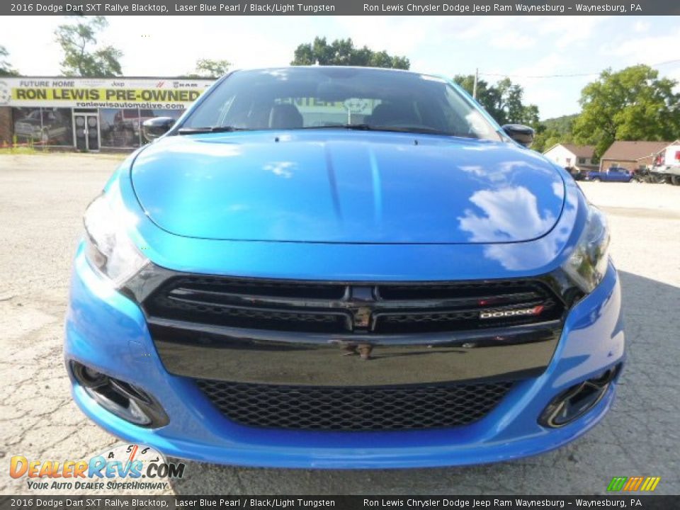 2016 Dodge Dart SXT Rallye Blacktop Laser Blue Pearl / Black/Light Tungsten Photo #12