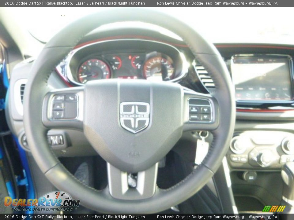 2016 Dodge Dart SXT Rallye Blacktop Laser Blue Pearl / Black/Light Tungsten Photo #15