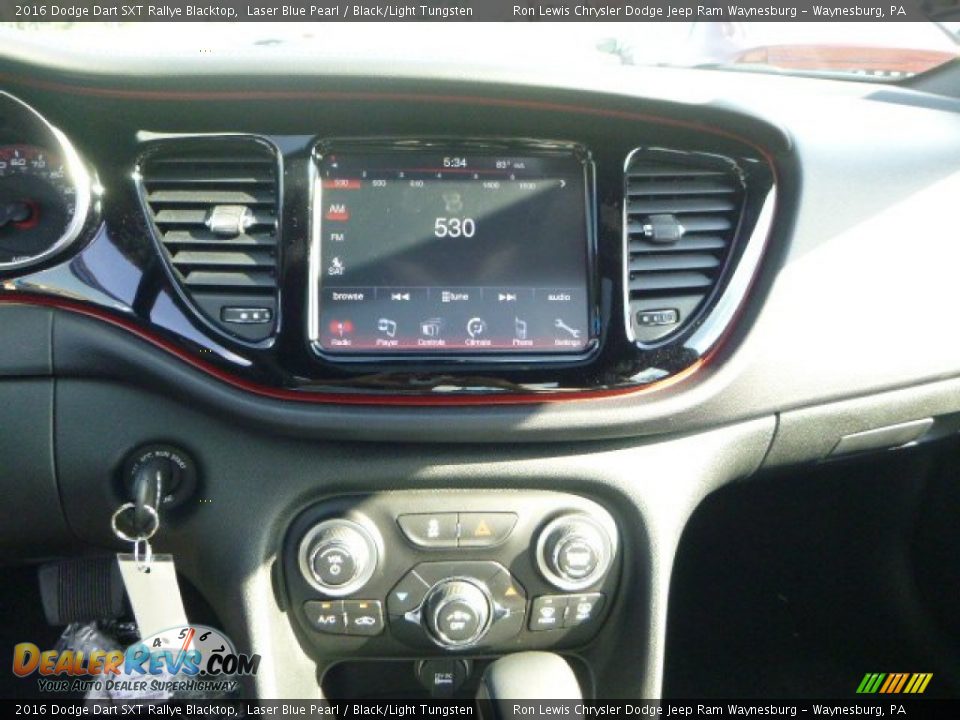 2016 Dodge Dart SXT Rallye Blacktop Laser Blue Pearl / Black/Light Tungsten Photo #16