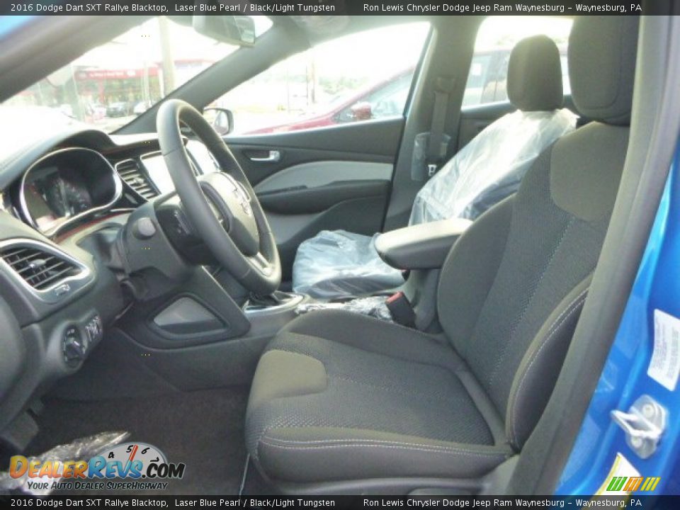 2016 Dodge Dart SXT Rallye Blacktop Laser Blue Pearl / Black/Light Tungsten Photo #22