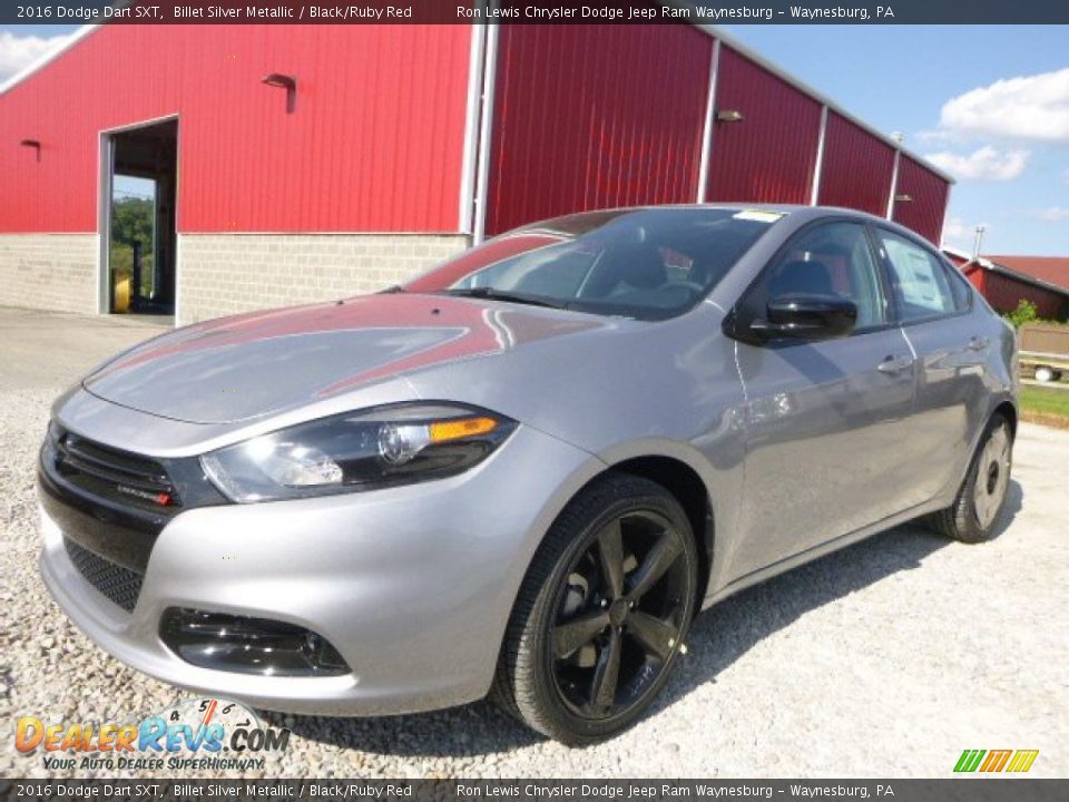 2016 Dodge Dart SXT Billet Silver Metallic / Black/Ruby Red Photo #1