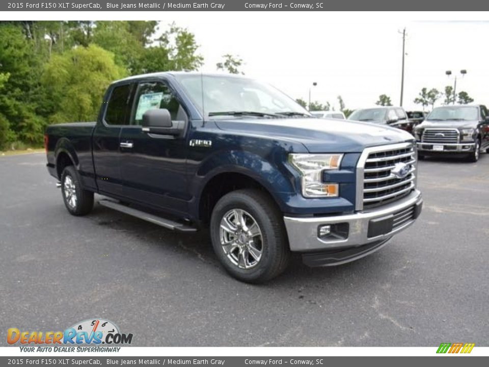 Blue Jeans Metallic 2015 Ford F150 XLT SuperCab Photo #3