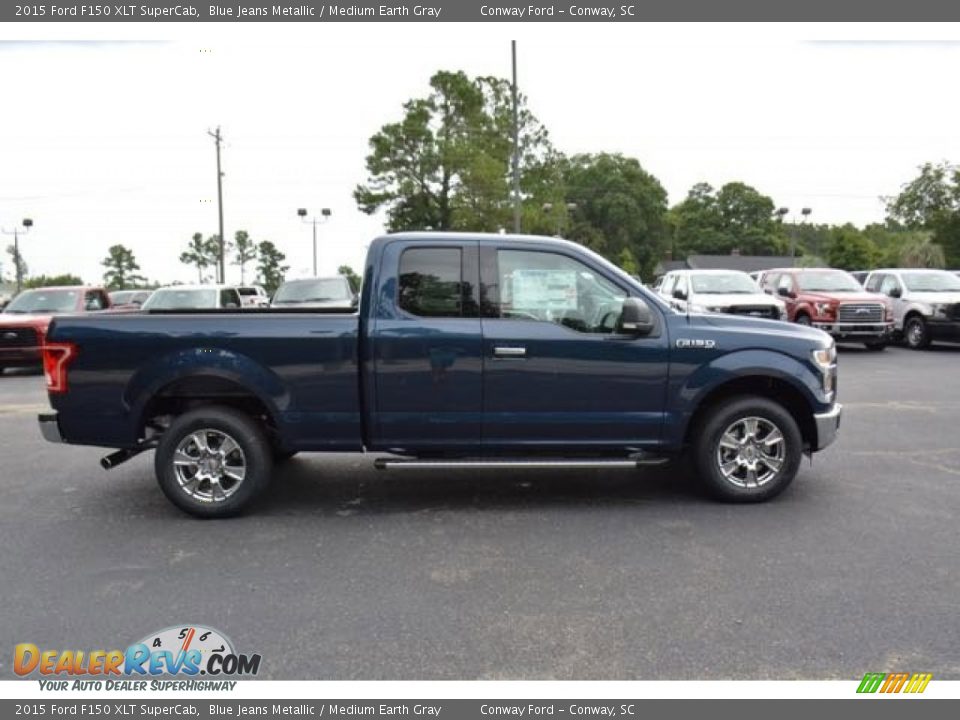 Blue Jeans Metallic 2015 Ford F150 XLT SuperCab Photo #4