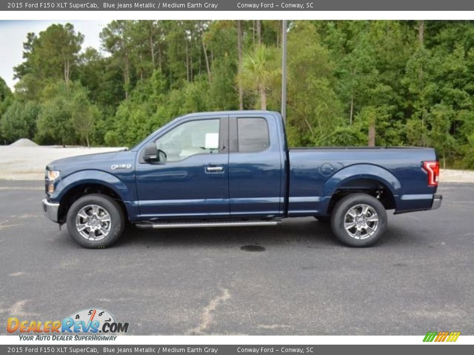 Blue Jeans Metallic 2015 Ford F150 XLT SuperCab Photo #8