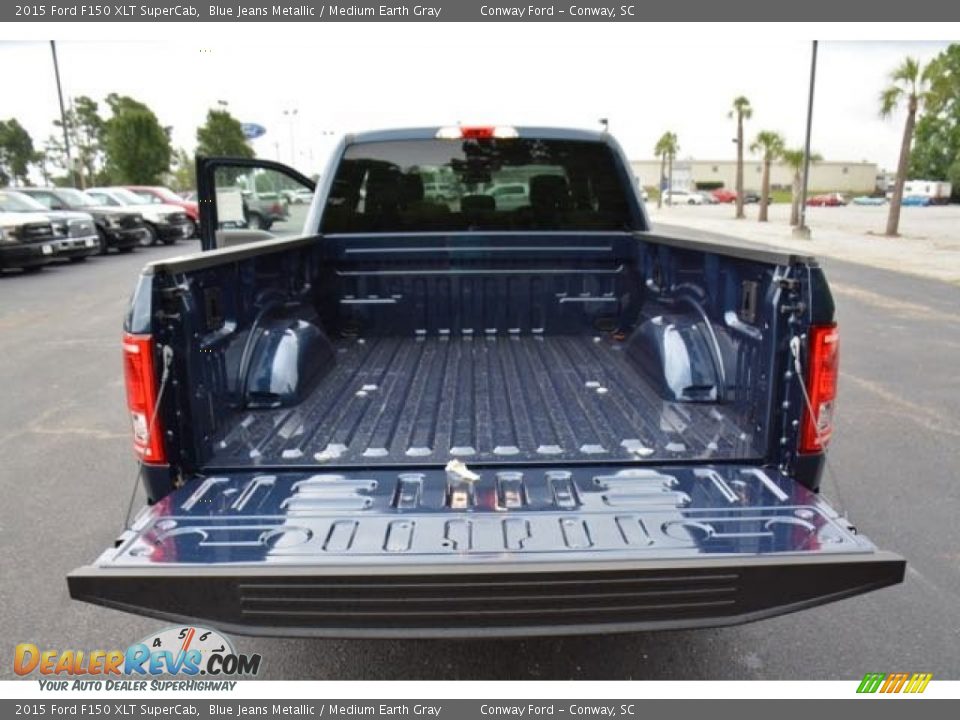 2015 Ford F150 XLT SuperCab Blue Jeans Metallic / Medium Earth Gray Photo #13