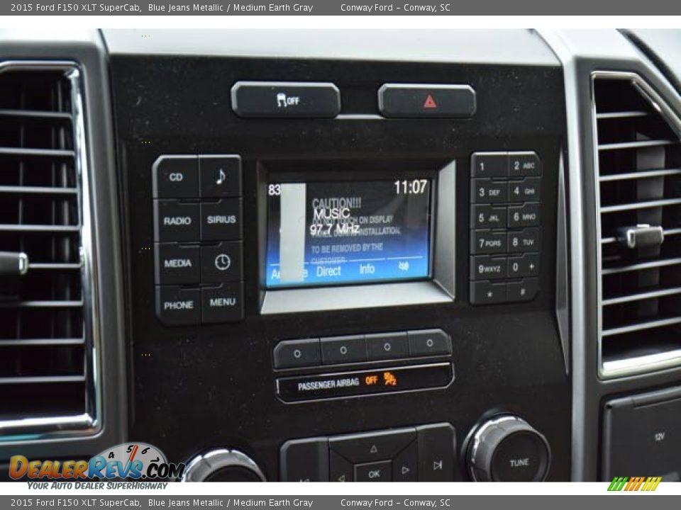 2015 Ford F150 XLT SuperCab Blue Jeans Metallic / Medium Earth Gray Photo #21