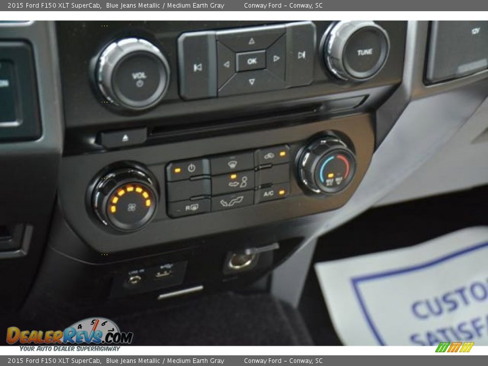 2015 Ford F150 XLT SuperCab Blue Jeans Metallic / Medium Earth Gray Photo #23