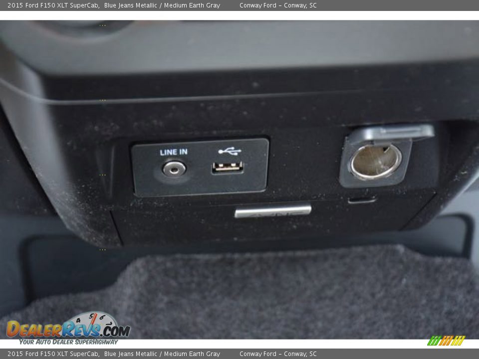 2015 Ford F150 XLT SuperCab Blue Jeans Metallic / Medium Earth Gray Photo #24