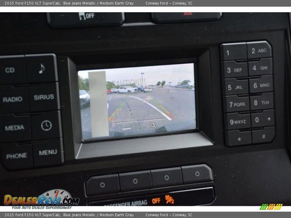 2015 Ford F150 XLT SuperCab Blue Jeans Metallic / Medium Earth Gray Photo #26