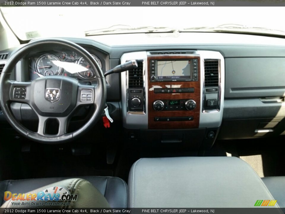 2012 Dodge Ram 1500 Laramie Crew Cab 4x4 Black / Dark Slate Gray Photo #14
