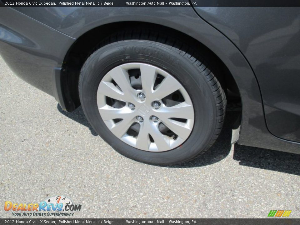 2012 Honda Civic LX Sedan Polished Metal Metallic / Beige Photo #3