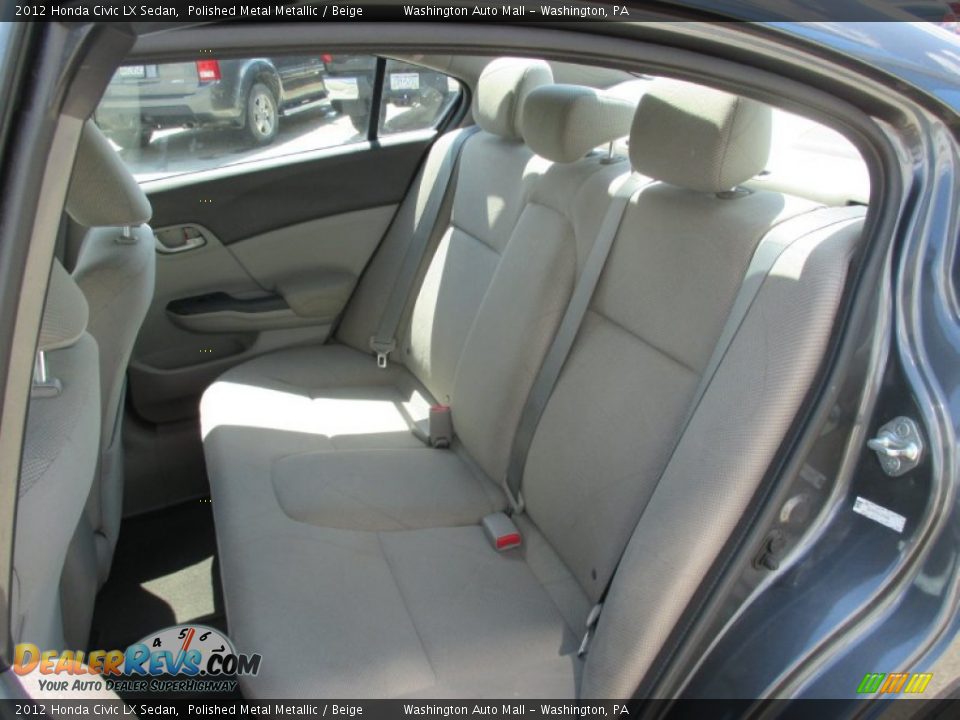 2012 Honda Civic LX Sedan Polished Metal Metallic / Beige Photo #13