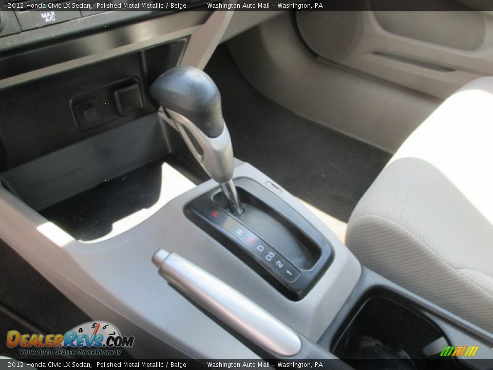 2012 Honda Civic LX Sedan Polished Metal Metallic / Beige Photo #15