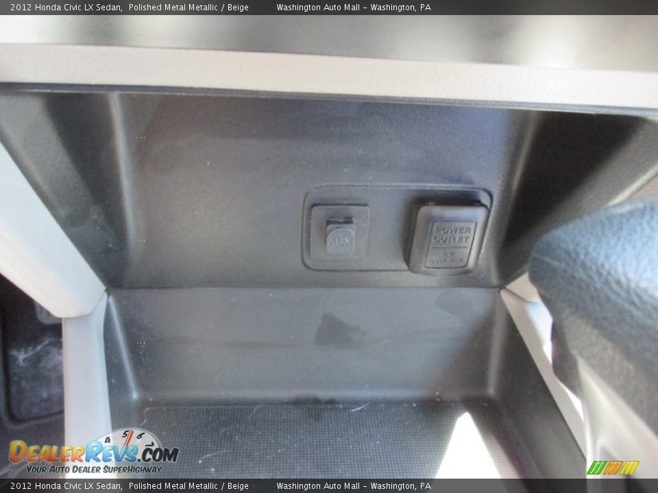 2012 Honda Civic LX Sedan Polished Metal Metallic / Beige Photo #18