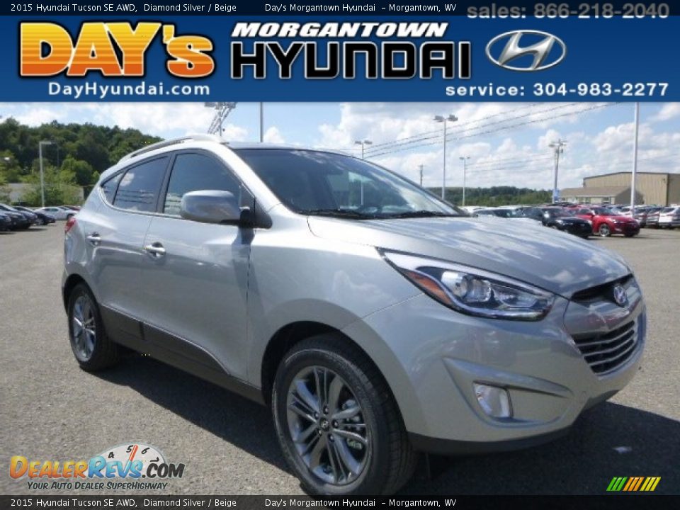 2015 Hyundai Tucson SE AWD Diamond Silver / Beige Photo #1