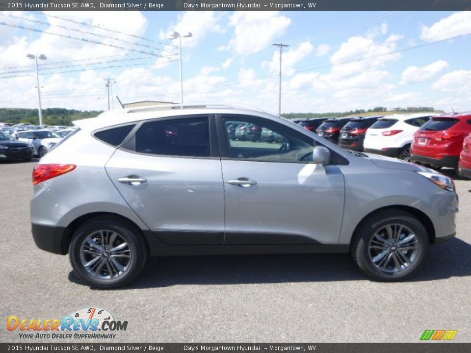 2015 Hyundai Tucson SE AWD Diamond Silver / Beige Photo #3