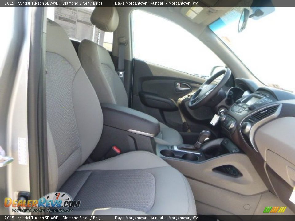 2015 Hyundai Tucson SE AWD Diamond Silver / Beige Photo #4