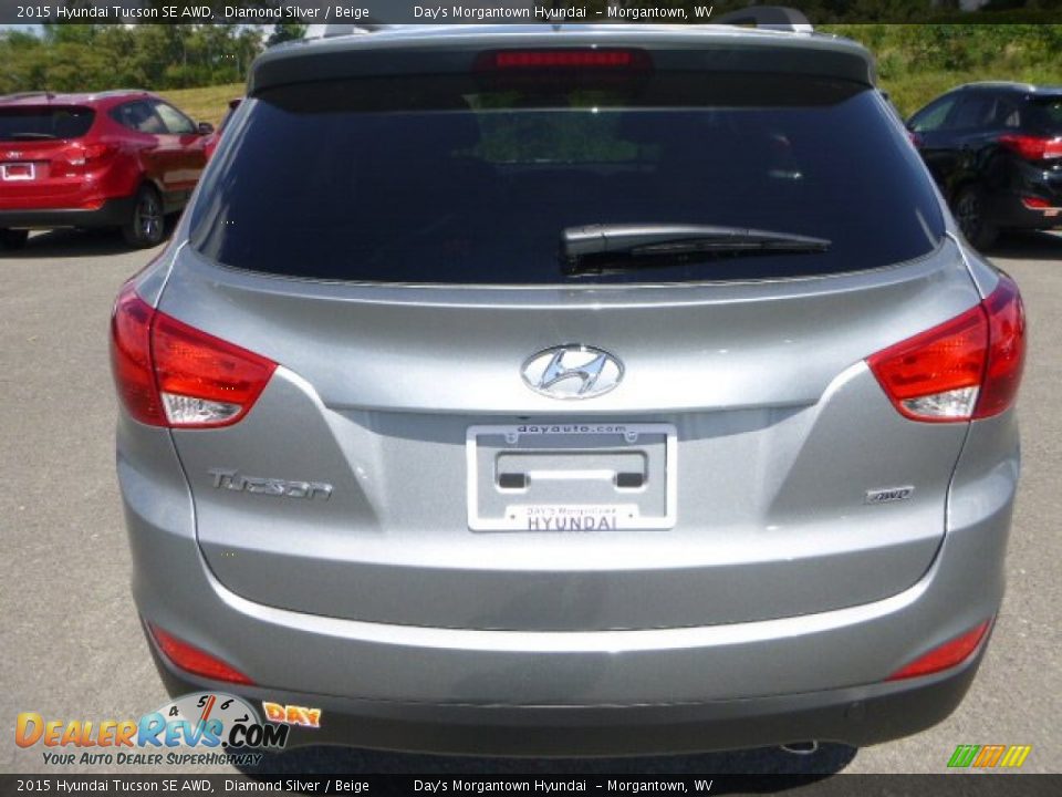 2015 Hyundai Tucson SE AWD Diamond Silver / Beige Photo #7