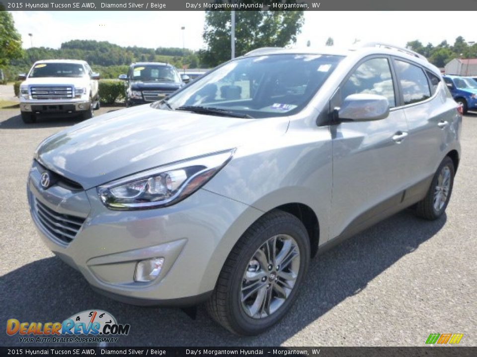 2015 Hyundai Tucson SE AWD Diamond Silver / Beige Photo #10