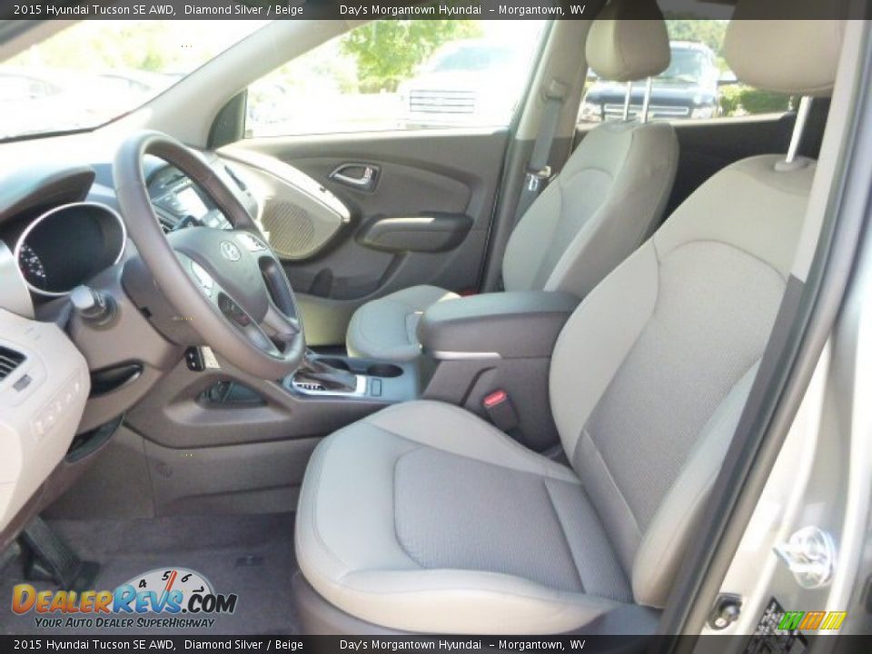 2015 Hyundai Tucson SE AWD Diamond Silver / Beige Photo #13