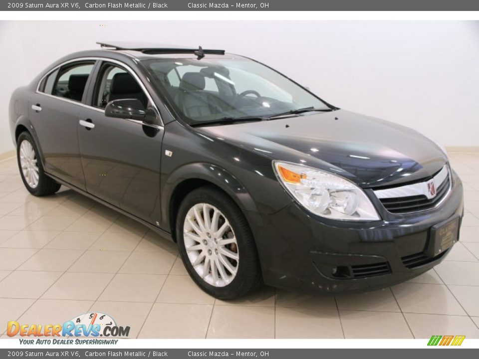 2009 Saturn Aura XR V6 Carbon Flash Metallic / Black Photo #1
