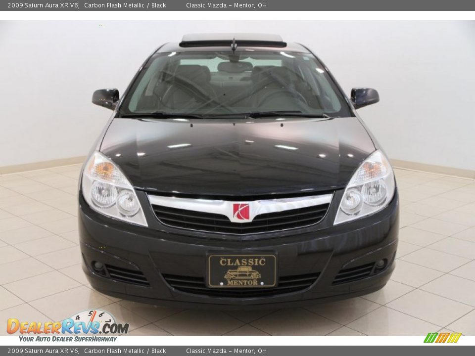 2009 Saturn Aura XR V6 Carbon Flash Metallic / Black Photo #2
