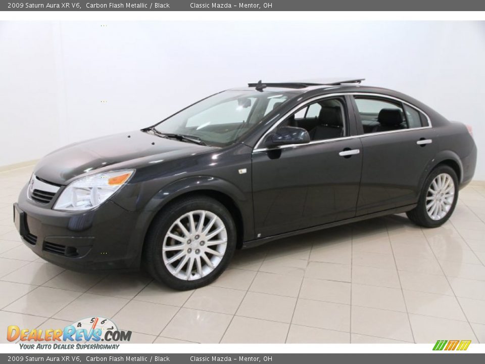 2009 Saturn Aura XR V6 Carbon Flash Metallic / Black Photo #3