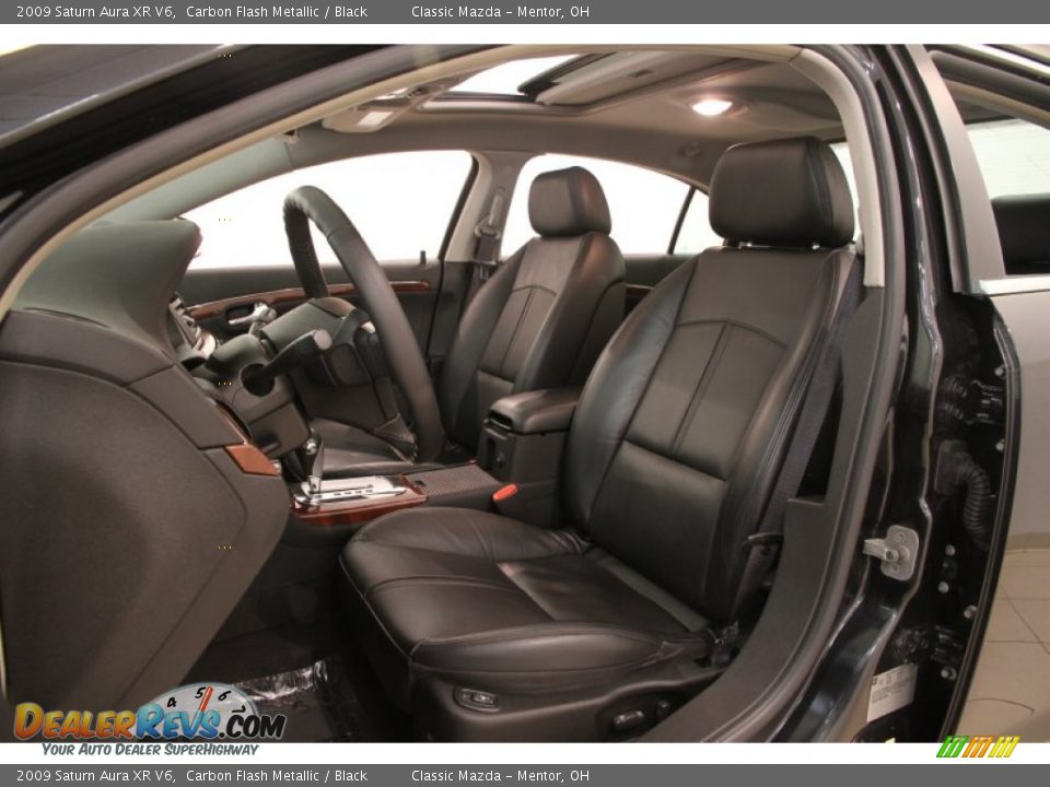 2009 Saturn Aura XR V6 Carbon Flash Metallic / Black Photo #5