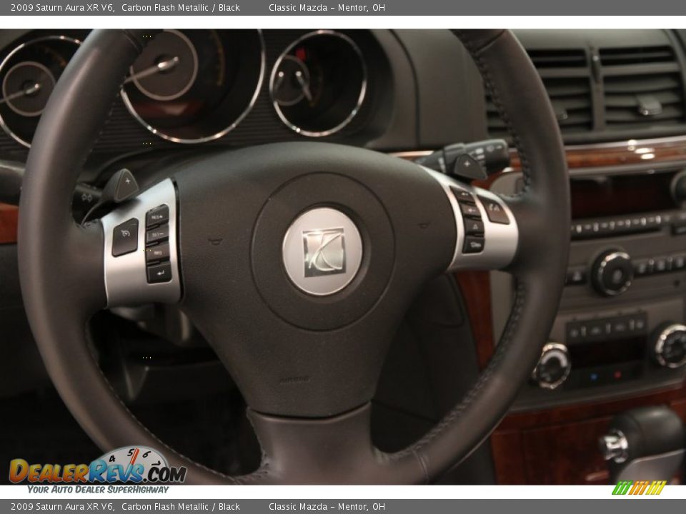 2009 Saturn Aura XR V6 Carbon Flash Metallic / Black Photo #6