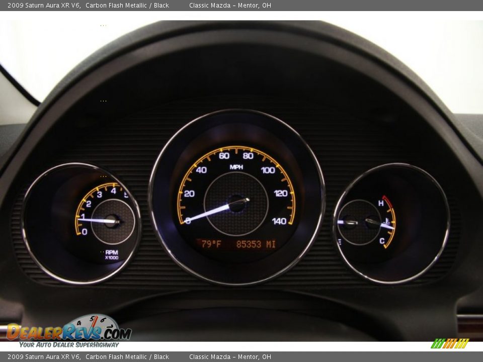 2009 Saturn Aura XR V6 Carbon Flash Metallic / Black Photo #7