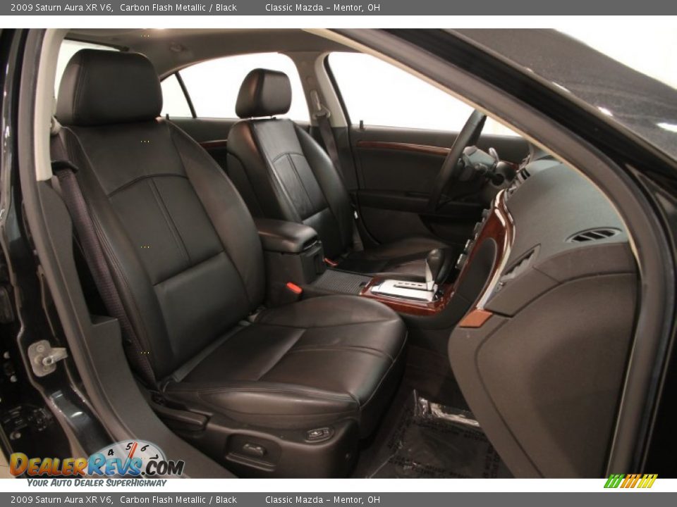 2009 Saturn Aura XR V6 Carbon Flash Metallic / Black Photo #11