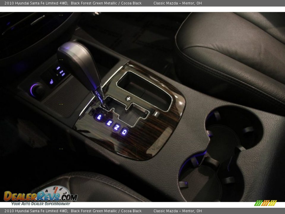 2010 Hyundai Santa Fe Limited 4WD Black Forest Green Metallic / Cocoa Black Photo #9