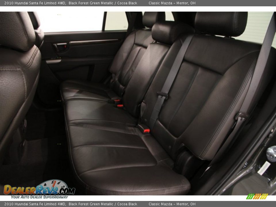 2010 Hyundai Santa Fe Limited 4WD Black Forest Green Metallic / Cocoa Black Photo #11