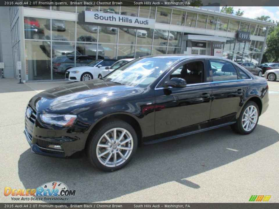 2016 Audi A4 2.0T Premium quattro Brilliant Black / Chestnut Brown Photo #1