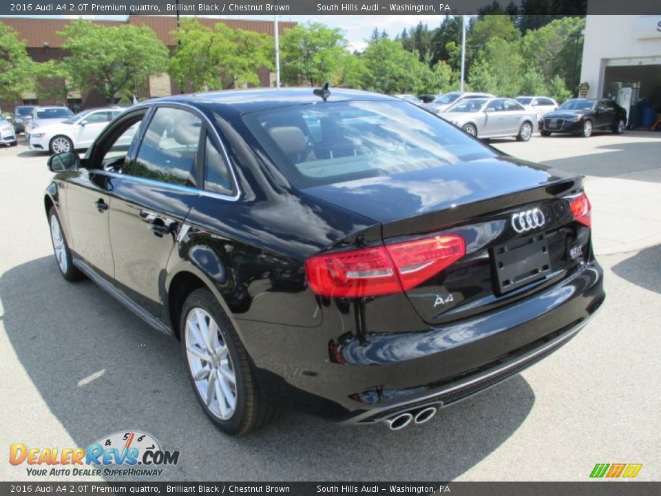 2016 Audi A4 2.0T Premium quattro Brilliant Black / Chestnut Brown Photo #4