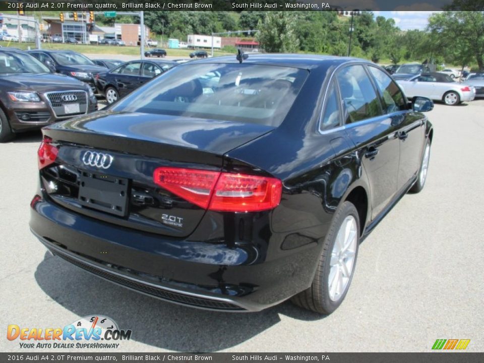 2016 Audi A4 2.0T Premium quattro Brilliant Black / Chestnut Brown Photo #6