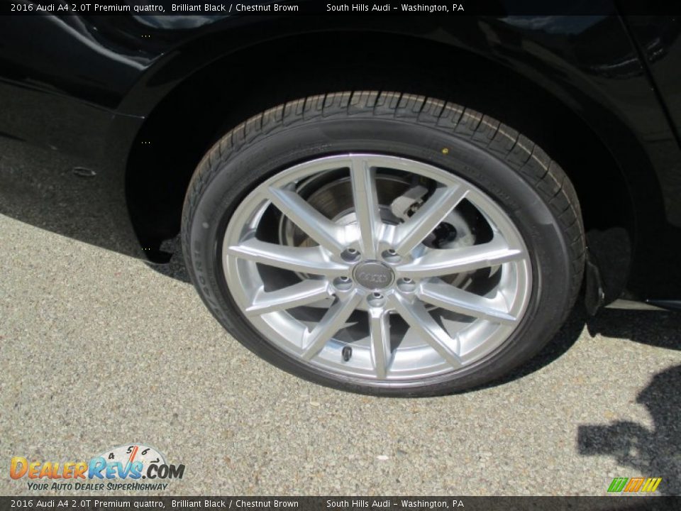 2016 Audi A4 2.0T Premium quattro Brilliant Black / Chestnut Brown Photo #9