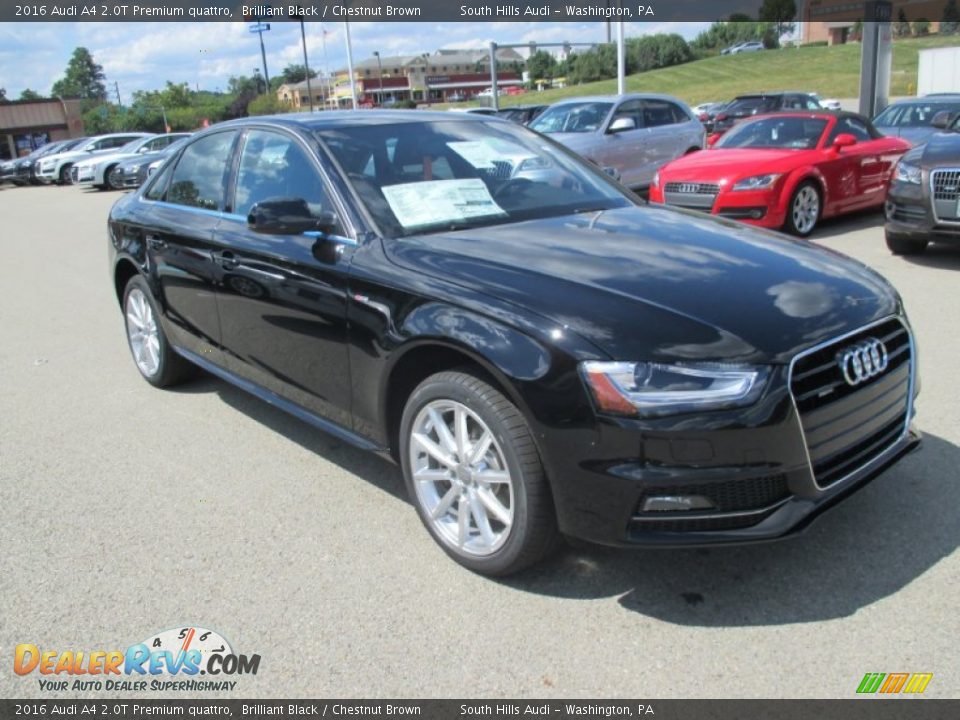 2016 Audi A4 2.0T Premium quattro Brilliant Black / Chestnut Brown Photo #11