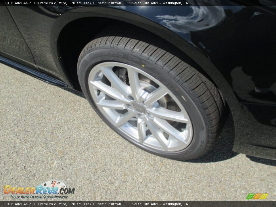 2016 Audi A4 2.0T Premium quattro Brilliant Black / Chestnut Brown Photo #12