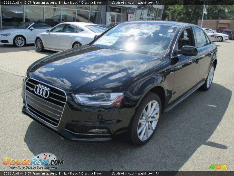 2016 Audi A4 2.0T Premium quattro Brilliant Black / Chestnut Brown Photo #14